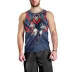 Melbourne Demons Australian Football Men Tank Top Fierce Devil Mascot - Bold Team Colors