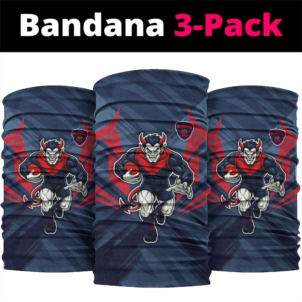 Melbourne Demons Australian Football Neck Gaiter Fierce Devil Mascot - Bold Team Colors