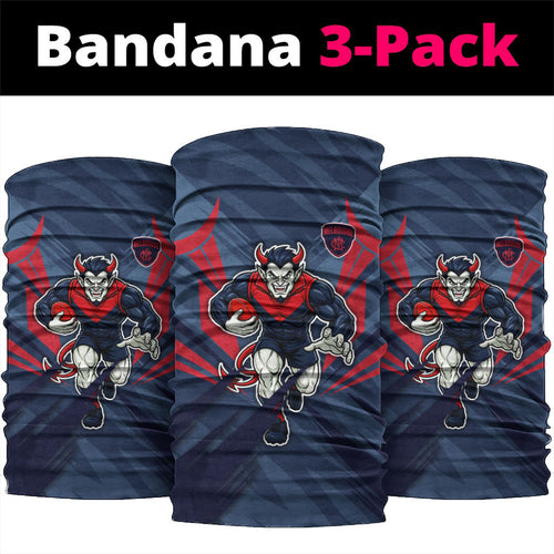 Melbourne Demons Australian Football Neck Gaiter Fierce Devil Mascot - Bold Team Colors