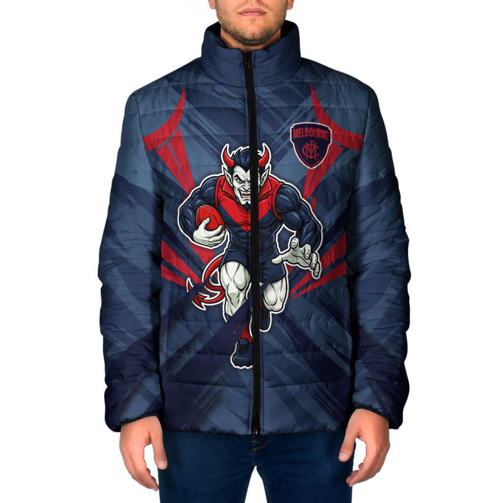 Melbourne Demons Australian Football Padded Jacket Fierce Devil Mascot - Bold Team Colors