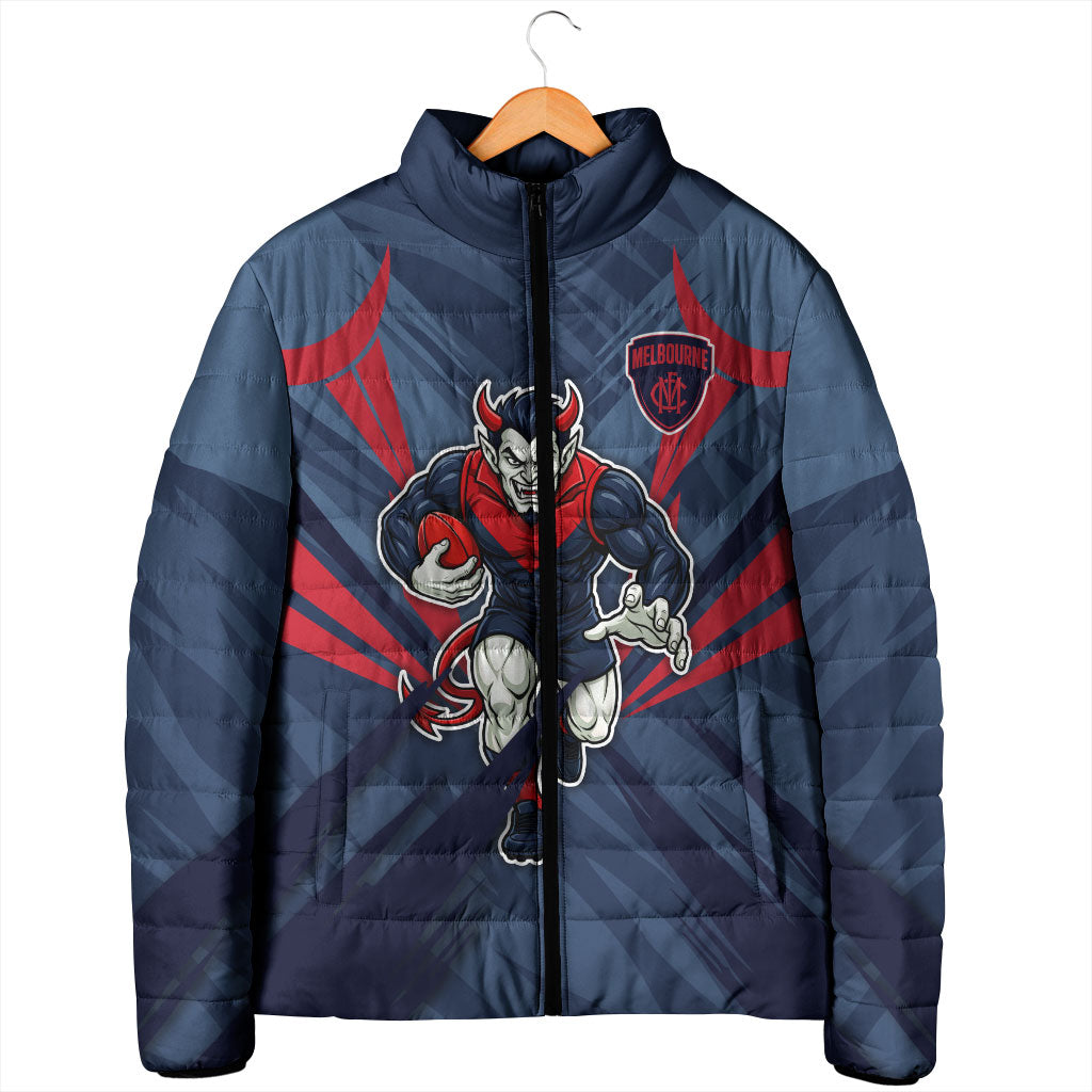 Melbourne Demons Australian Football Padded Jacket Fierce Devil Mascot - Bold Team Colors