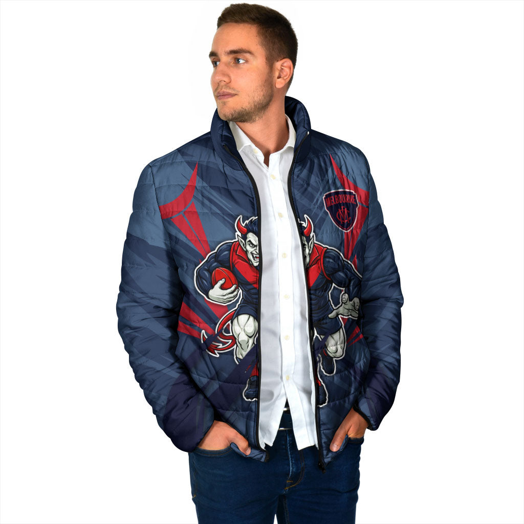 Melbourne Demons Australian Football Padded Jacket Fierce Devil Mascot - Bold Team Colors