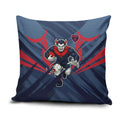 Melbourne Demons Australian Football Pillow Cover Fierce Devil Mascot - Bold Team Colors