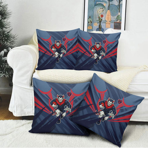 Melbourne Demons Australian Football Pillow Cover Fierce Devil Mascot - Bold Team Colors