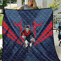 Melbourne Demons Australian Football Quilt Fierce Devil Mascot - Bold Team Colors