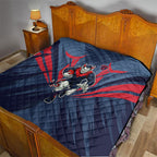 Melbourne Demons Australian Football Quilt Fierce Devil Mascot - Bold Team Colors