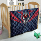 Melbourne Demons Australian Football Quilt Fierce Devil Mascot - Bold Team Colors