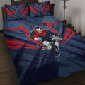Melbourne Demons Australian Football Quilt Bed Set Fierce Devil Mascot - Bold Team Colors