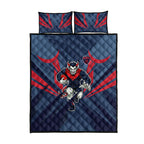 Melbourne Demons Australian Football Quilt Bed Set Fierce Devil Mascot - Bold Team Colors