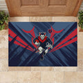 Melbourne Demons Australian Football Rubber Doormat Fierce Devil Mascot - Bold Team Colors