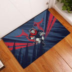 Melbourne Demons Australian Football Rubber Doormat Fierce Devil Mascot - Bold Team Colors