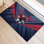 Melbourne Demons Australian Football Rubber Doormat Fierce Devil Mascot - Bold Team Colors