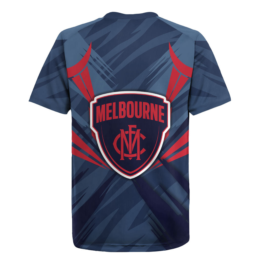 Melbourne Demons Australian Football Rugby Jersey Fierce Devil Mascot - Bold Team Colors