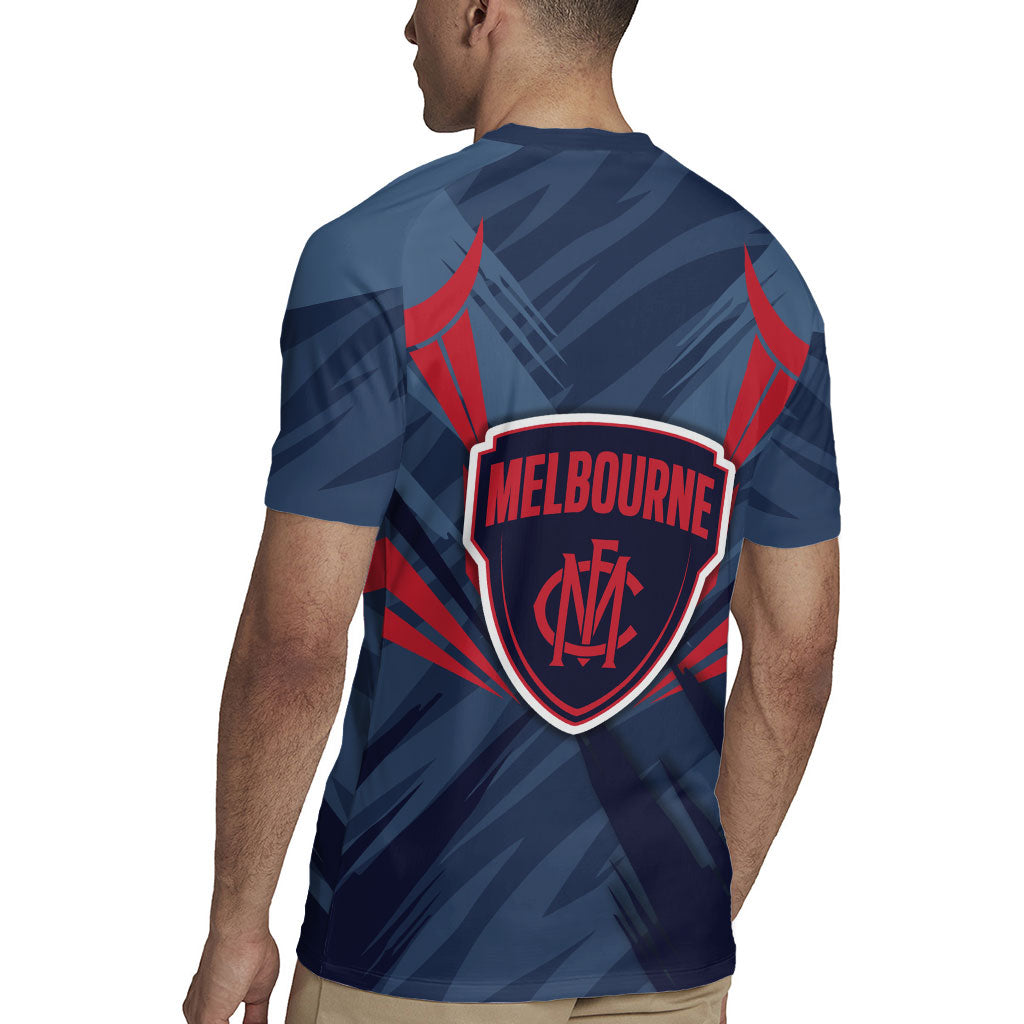 Melbourne Demons Australian Football Rugby Jersey Fierce Devil Mascot - Bold Team Colors