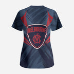 Melbourne Demons Australian Football Scrub Top Fierce Devil Mascot - Bold Team Colors