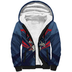 Melbourne Demons Australian Football Sherpa Hoodie Fierce Devil Mascot - Bold Team Colors