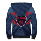 Melbourne Demons Australian Football Sherpa Hoodie Fierce Devil Mascot - Bold Team Colors