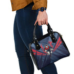 Melbourne Demons Australian Football Shoulder Handbag Fierce Devil Mascot - Bold Team Colors