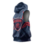 Melbourne Demons Australian Football Sleeveless Hoodie Fierce Devil Mascot - Bold Team Colors