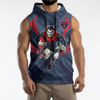 Melbourne Demons Australian Football Sleeveless Hoodie Fierce Devil Mascot - Bold Team Colors