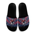 Melbourne Demons Australian Football Slide Sandals Fierce Devil Mascot - Bold Team Colors