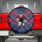 Melbourne Demons Australian Football Spare Tire Cover Fierce Devil Mascot - Bold Team Colors