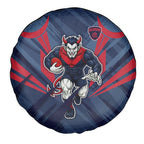 Melbourne Demons Australian Football Spare Tire Cover Fierce Devil Mascot - Bold Team Colors