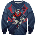 Melbourne Demons Australian Football Sweatshirt Fierce Devil Mascot - Bold Team Colors