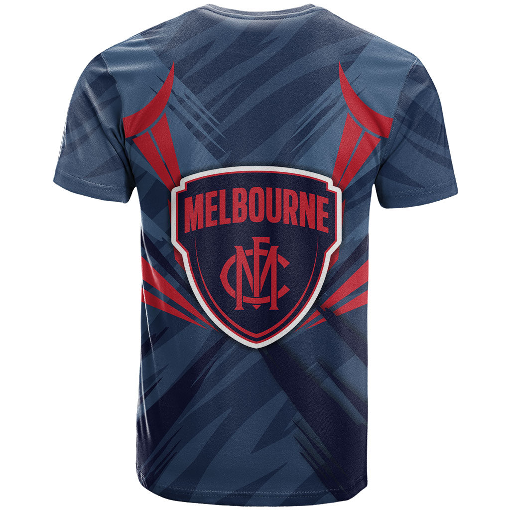 Melbourne Demons Australian Football T Shirt Fierce Devil Mascot - Bold Team Colors