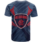 Melbourne Demons Australian Football T Shirt Fierce Devil Mascot - Bold Team Colors