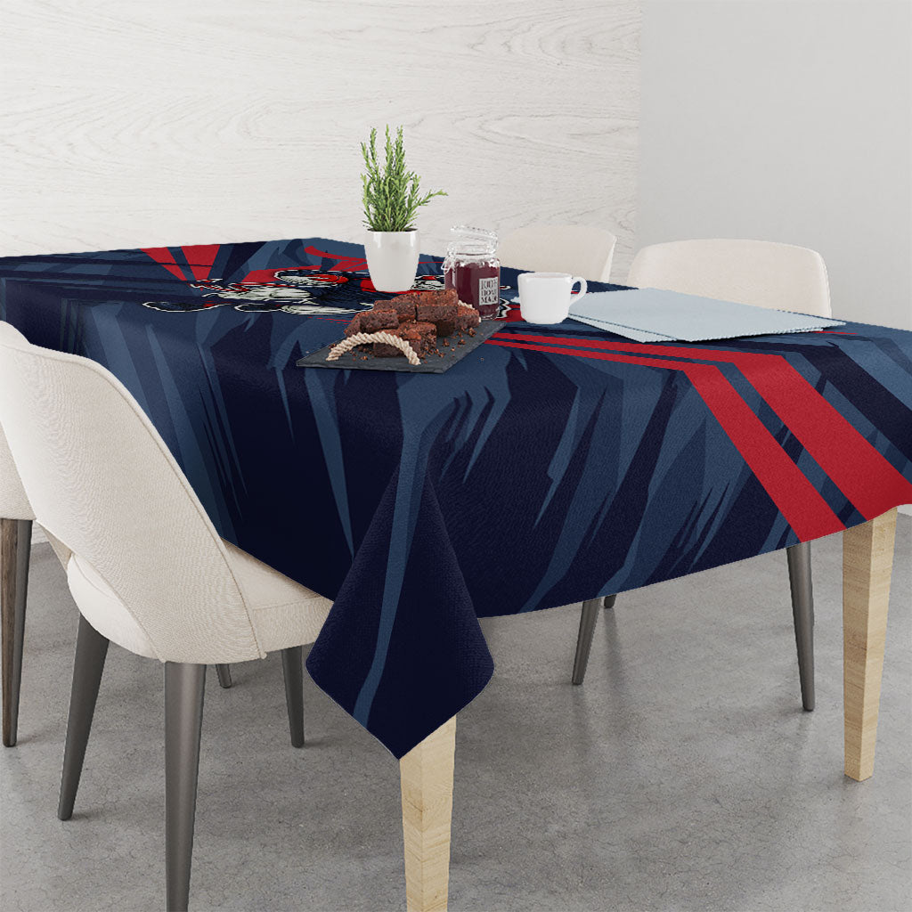 Melbourne Demons Australian Football Tablecloth Fierce Devil Mascot - Bold Team Colors