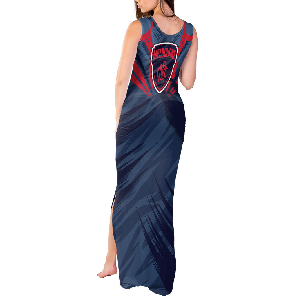 Melbourne Demons Australian Football Tank Maxi Dress Fierce Devil Mascot - Bold Team Colors