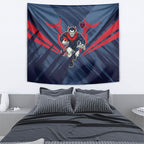 Melbourne Demons Australian Football Tapestry Fierce Devil Mascot - Bold Team Colors