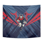 Melbourne Demons Australian Football Tapestry Fierce Devil Mascot - Bold Team Colors