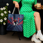 Melbourne Demons Australian Football Tote Bag Fierce Devil Mascot - Bold Team Colors