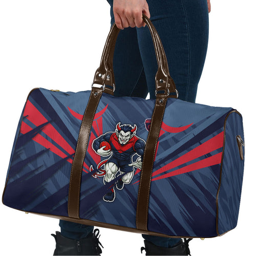 Melbourne Demons Australian Football Travel Bag Fierce Devil Mascot - Bold Team Colors