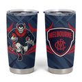 Melbourne Demons Australian Football Tumbler Cup Fierce Devil Mascot - Bold Team Colors