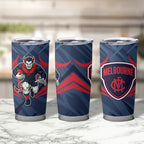 Melbourne Demons Australian Football Tumbler Cup Fierce Devil Mascot - Bold Team Colors