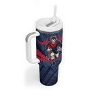 Melbourne Demons Australian Football Tumbler With Handle Fierce Devil Mascot - Bold Team Colors