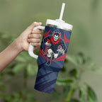 Melbourne Demons Australian Football Tumbler With Handle Fierce Devil Mascot - Bold Team Colors