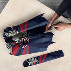Melbourne Demons Australian Football Umbrella Fierce Devil Mascot - Bold Team Colors
