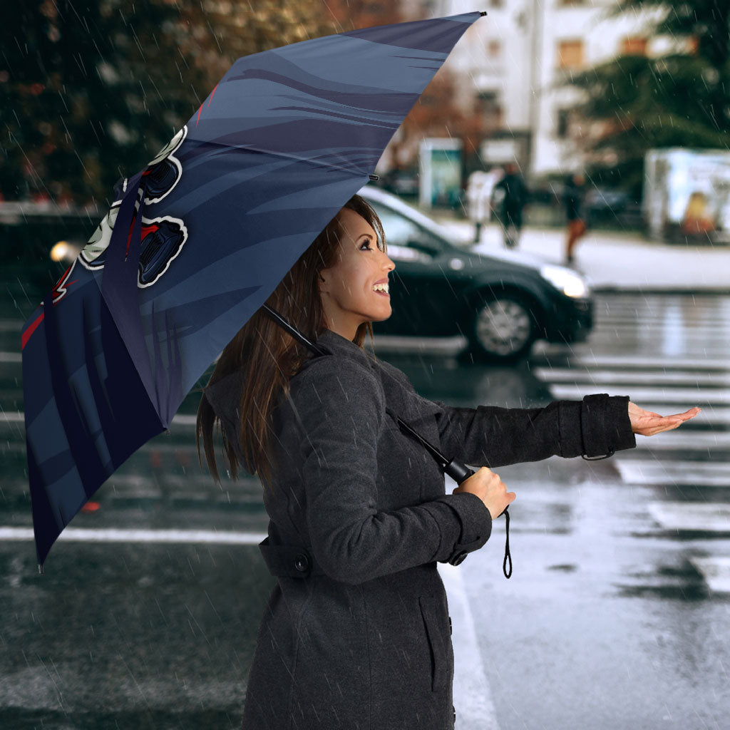 Melbourne Demons Australian Football Umbrella Fierce Devil Mascot - Bold Team Colors