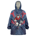 Melbourne Demons Australian Football Wearable Blanket Hoodie Fierce Devil Mascot - Bold Team Colors