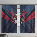 Melbourne Demons Australian Football Window Curtain Fierce Devil Mascot - Bold Team Colors