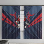 Melbourne Demons Australian Football Window Curtain Fierce Devil Mascot - Bold Team Colors