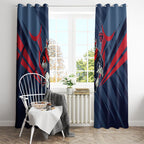 Melbourne Demons Australian Football Window Curtain Fierce Devil Mascot - Bold Team Colors