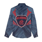 Melbourne Demons Australian Football Women Casual Shirt Fierce Devil Mascot - Bold Team Colors