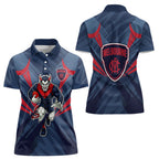 Melbourne Demons Australian Football Women Polo Shirt Fierce Devil Mascot - Bold Team Colors