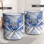 North Melbourne Kangaroos Australian Football Laundry Basket Powerful Kangaroo Mascot - Bold Team Colors