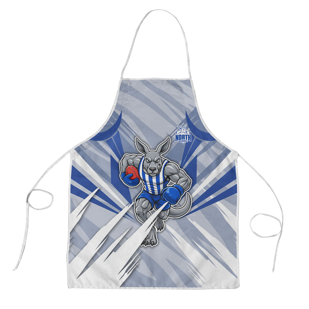 North Melbourne Kangaroos Australian Football Apron Powerful Kangaroo Mascot - Bold Team Colors
